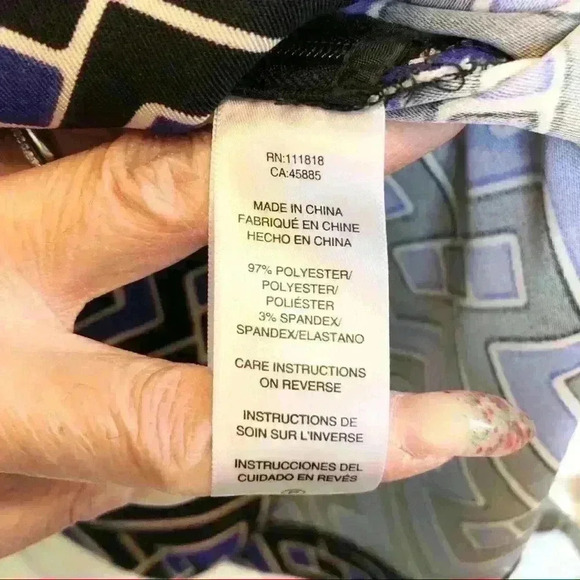 🌈 6/$60, Michael Kors, Mini Dress, Prpl/Blk/Crm, 10 - Picture 5 of 7